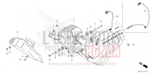 SILENCIEUX D'ECHAPPEMENT CB650RAR de 2025